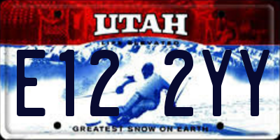 UT license plate E122YY