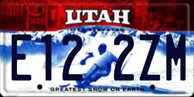 UT license plate E122ZM