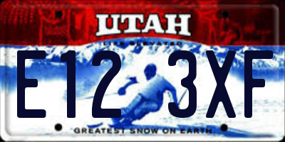 UT license plate E123XF