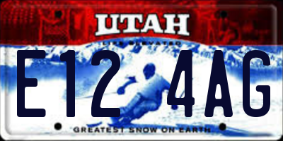 UT license plate E124AG
