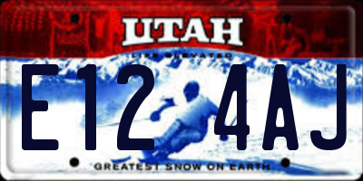 UT license plate E124AJ