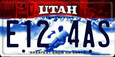 UT license plate E124AS