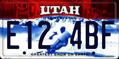 UT license plate E124BF