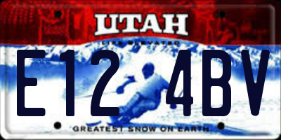 UT license plate E124BV