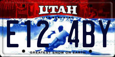 UT license plate E124BY