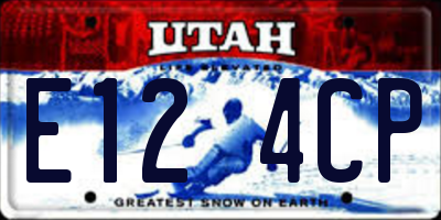 UT license plate E124CP