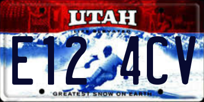 UT license plate E124CV