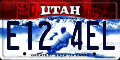 UT license plate E124EL