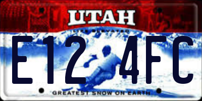 UT license plate E124FC
