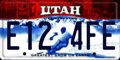 UT license plate E124FE
