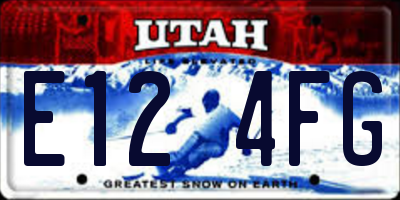UT license plate E124FG