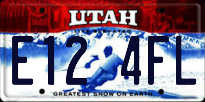 UT license plate E124FL