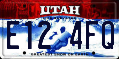 UT license plate E124FQ