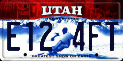 UT license plate E124FT