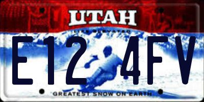 UT license plate E124FV