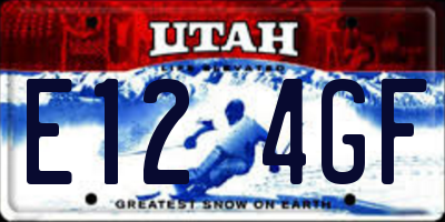 UT license plate E124GF