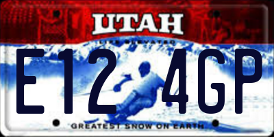 UT license plate E124GP