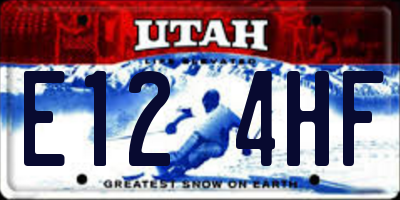 UT license plate E124HF