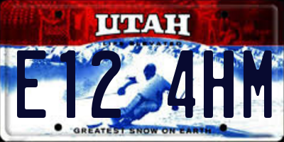UT license plate E124HM
