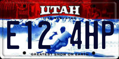 UT license plate E124HP