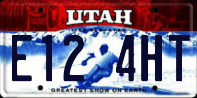 UT license plate E124HT