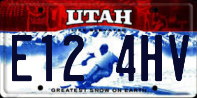 UT license plate E124HV