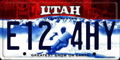 UT license plate E124HY