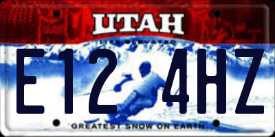 UT license plate E124HZ