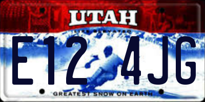 UT license plate E124JG
