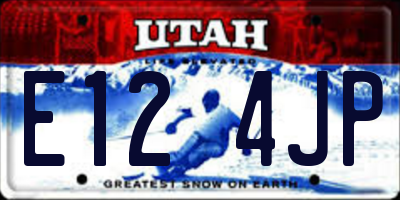 UT license plate E124JP
