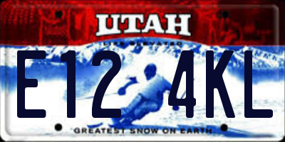 UT license plate E124KL