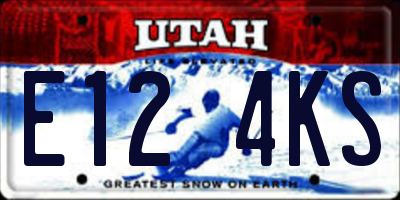 UT license plate E124KS