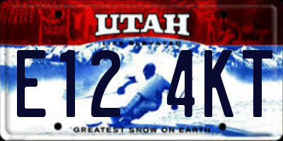 UT license plate E124KT