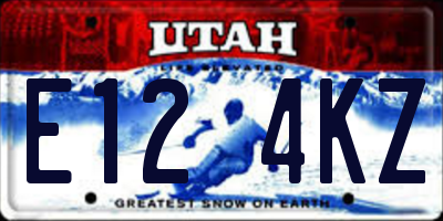 UT license plate E124KZ
