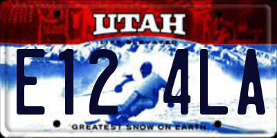 UT license plate E124LA