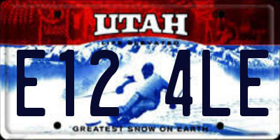 UT license plate E124LE