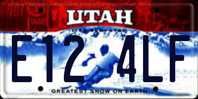 UT license plate E124LF