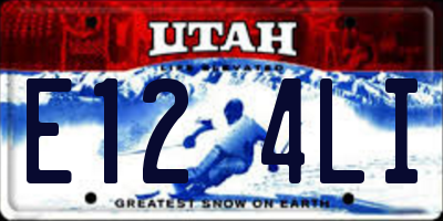 UT license plate E124LI