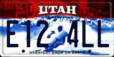 UT license plate E124LL