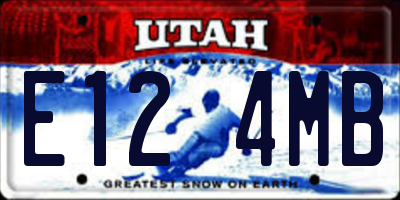 UT license plate E124MB