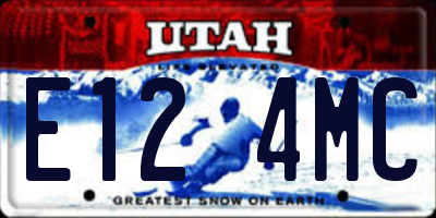 UT license plate E124MC