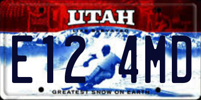 UT license plate E124MD
