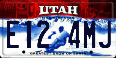 UT license plate E124MJ