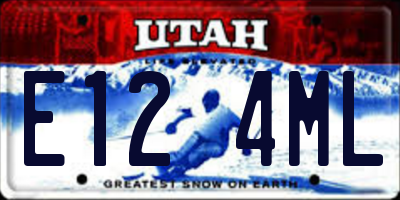 UT license plate E124ML