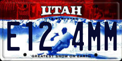 UT license plate E124MM