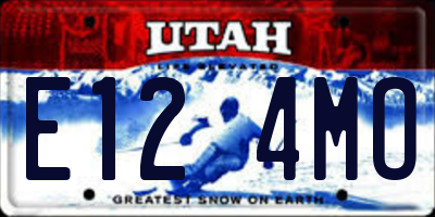 UT license plate E124MO