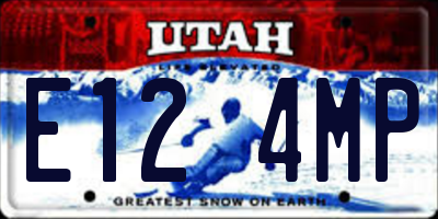 UT license plate E124MP