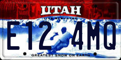 UT license plate E124MQ