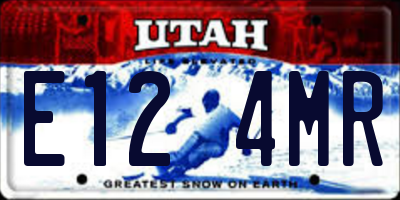 UT license plate E124MR