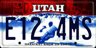 UT license plate E124MS